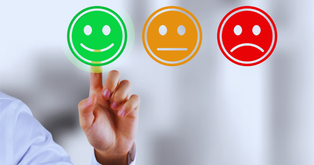 ícones de avaliações em visual sóbrio e profissional.